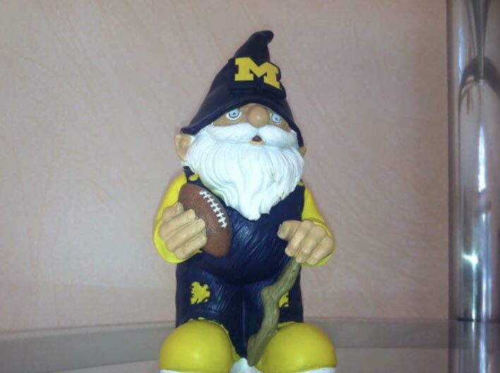 The lucky gnome. #GoBlue