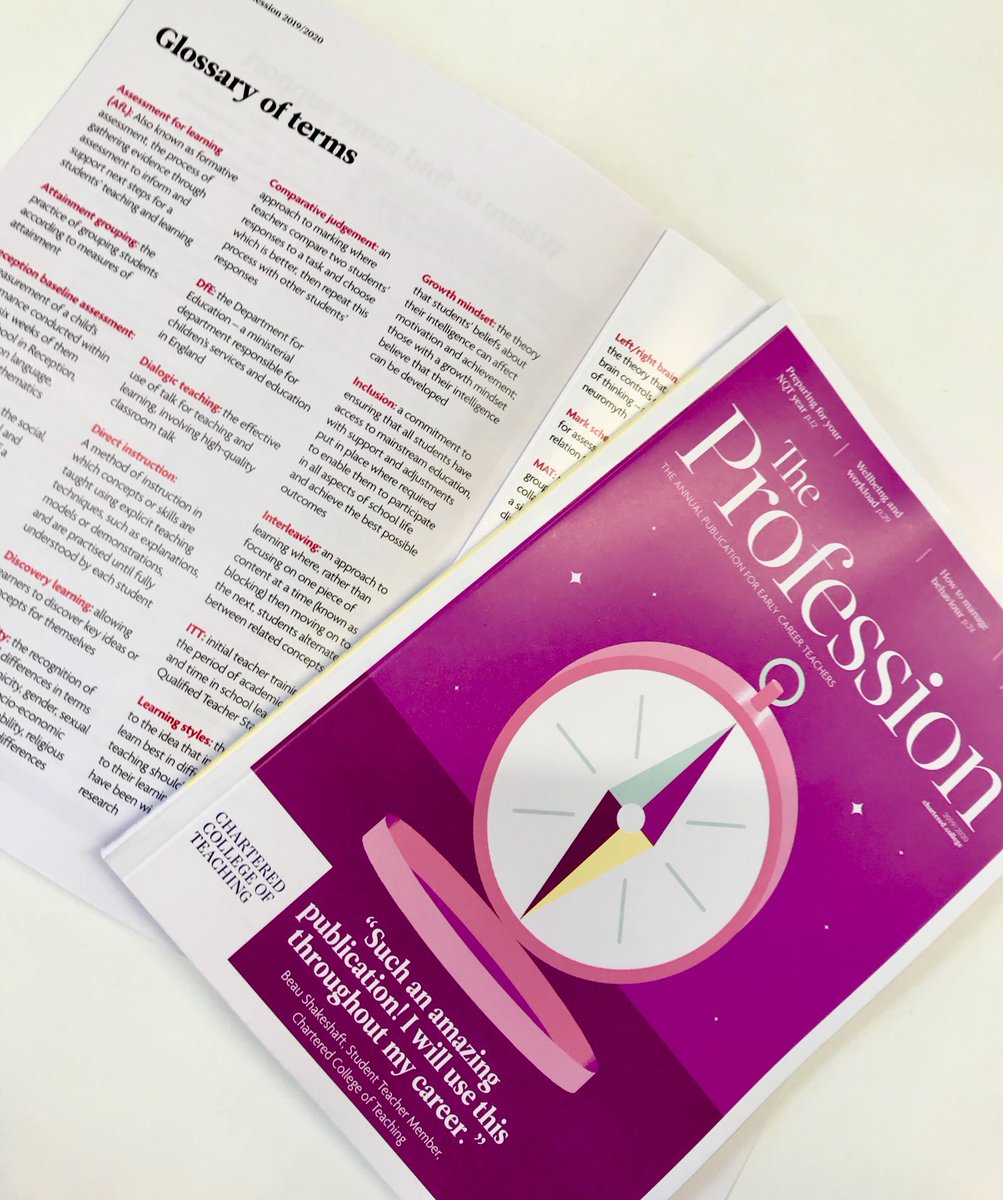 CharteredColl's tweet photo. A simple yet fantastic page from our 2019 early career guide:

A sglossary of key terms for new #students and #NQTs.

Have you got yours? #YourProfession

https://t.co/32G1lTopPA https://t.co/CH10D7Juqf