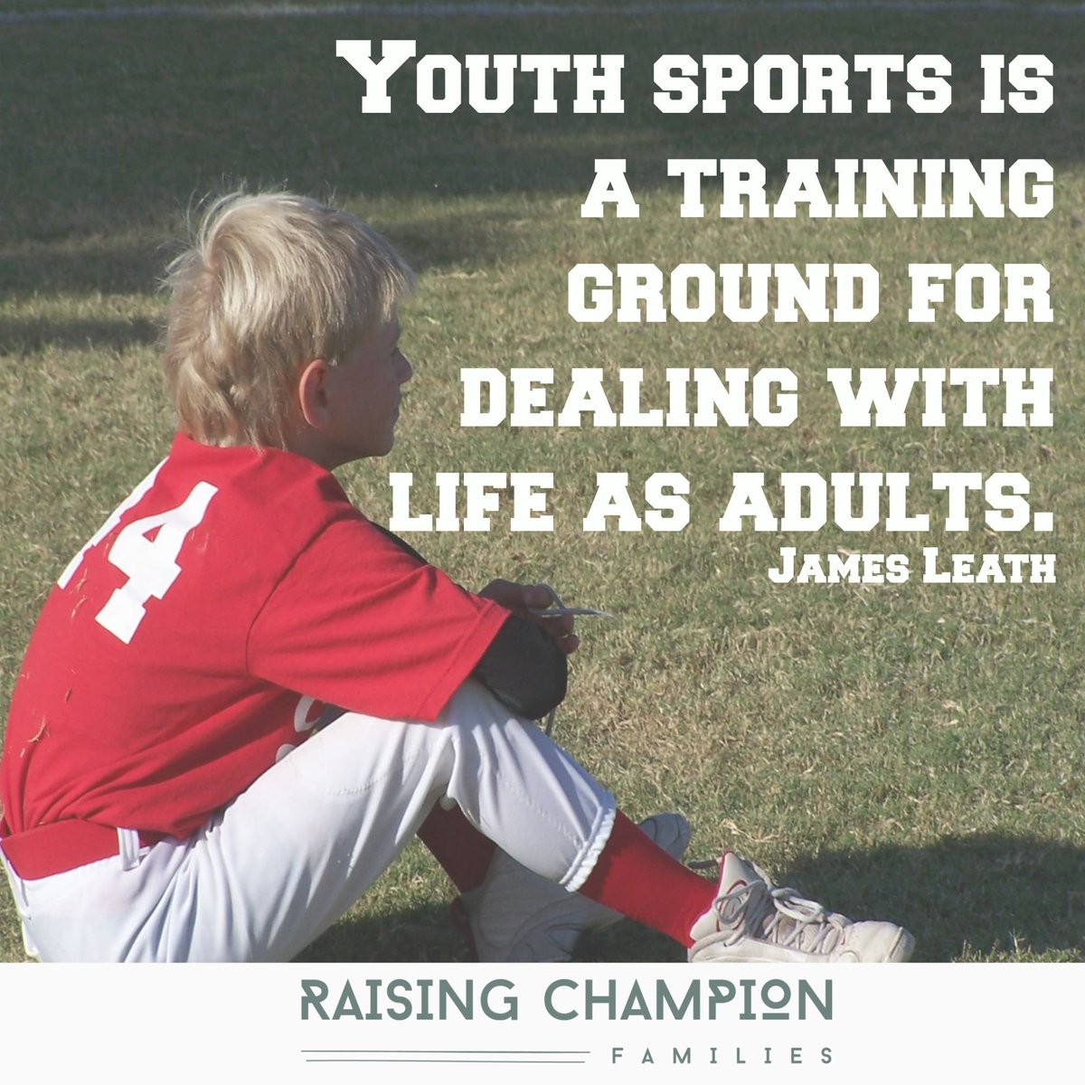 RCFamilies's tweet image. Youth sports is a training ground.