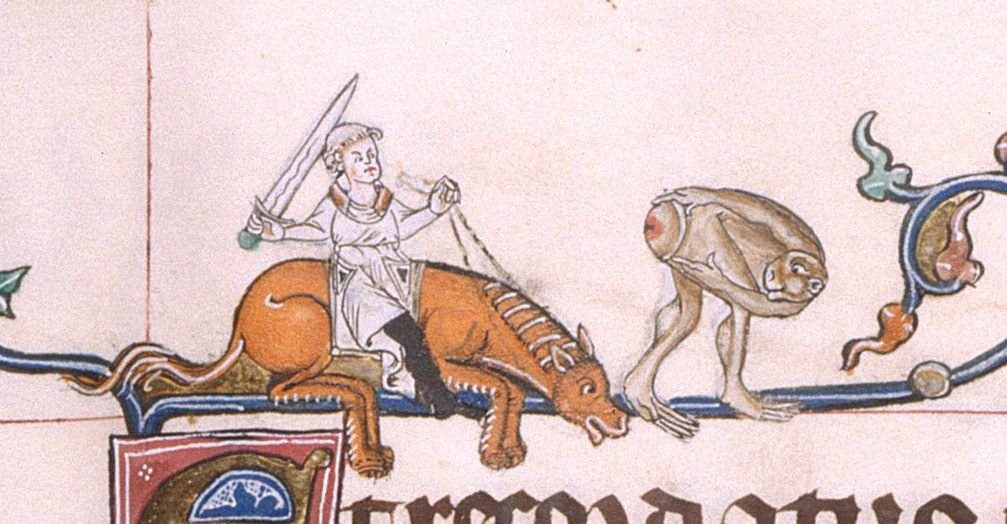 Some butts are quite mean(Bodleian Library, MS Bodl. 264, f. 56r; BL, MS Add 49622, f. 102v) #MedievalTwitter