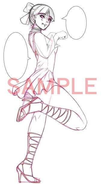 猫娘のスマホ向け脚フェチ漫画作業中。 