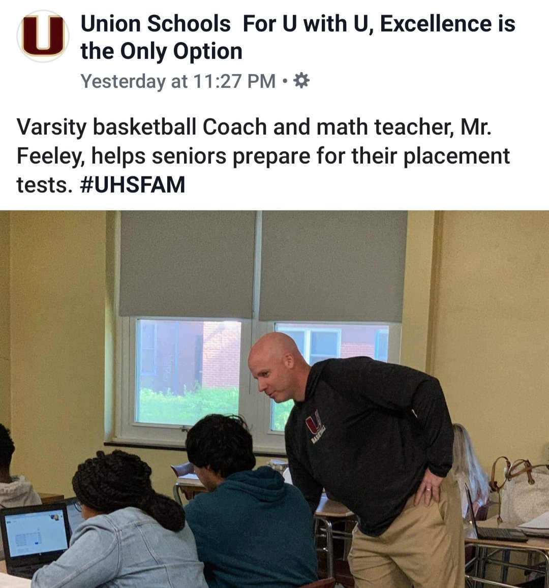 UnionHS_Sports's tweet photo. @FeeleyCoach #WeareproudofU #Farmerfam #UBasketball #UAthletics2020 https://t.co/qHRHS9V4Yy