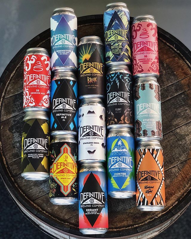 definitivebrew's tweet photo. The lineup today is 14 different beers on tap and in cans to go! Come enjoy the sun with us and PB & ME (@foodtruckme) on this beautiful day in the park. See you soon! ☀️ 🍻
#canwall #brewery #craftbeer #industrialway #portlandmaine #definitivebrewing https://t.co/gljHPRaKX9 https://t.co/4rhMPCS6mq