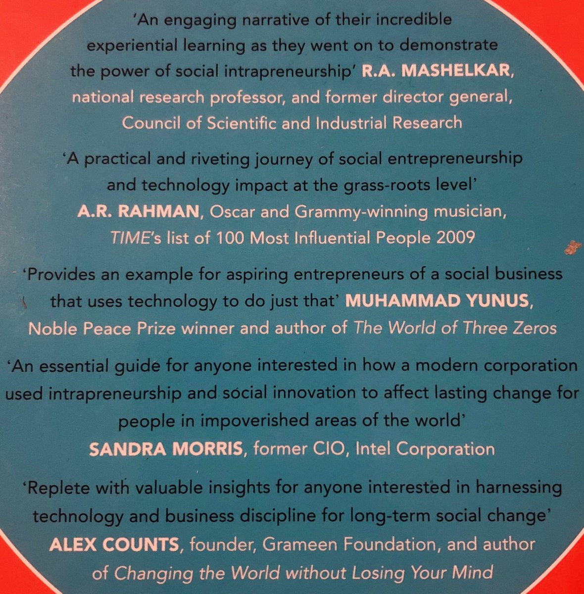 rameshmashelkar's tweet photo. Launched ‘The Rule of One:The Power of Social Intrapreneurship’ by Sundararajan, Huque &amp; Greene.

 This amazing experiantial learning from creation of unique ‘Grameen Intel Social Business’ is a valuable guidebook for social entrepreneurs...

@PenguinIndia https://t.co/QfuMgUhh3d