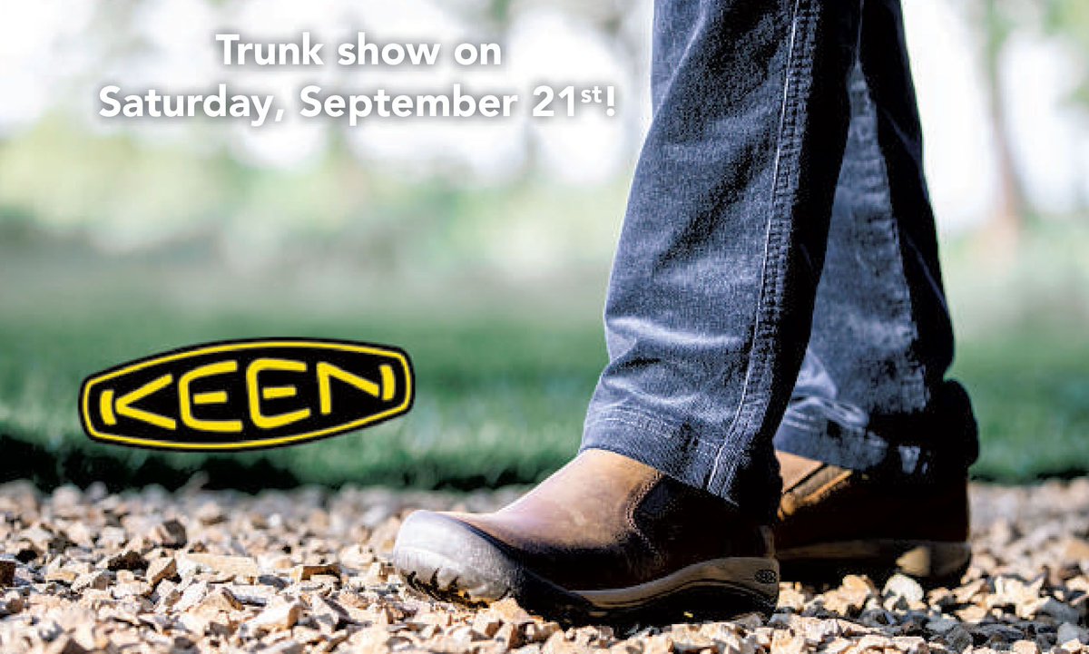 EnglinsFootwear's tweet photo. TODAY! Here's what's happening in our stores:

We're having our KEEN Trunk Show at our Markland Mall and Tippecanoe Mall locations.

We're also having our ECCO Shoes Trunk Show at The Fashion Mall, Castleton Square Mall, and Hamilton Town Center locations!
https://t.co/FJBC8pX2WL https://t.co/i0RtZ77B0V