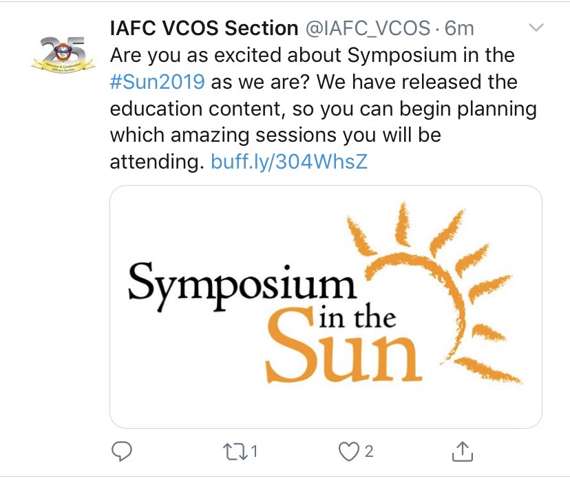 ToddJLeDuc's tweet photo. Join my #Surviving the Job sessions @IAFC_VCOS #Symposium in the Sun 2019 @jmbuckman3rd @DUCKFIREDEPT @IAFC @IAFC_SHS @IAFC_EFO @IAFCEducation @IAFCPresident @tomcjenkins @CEOGilbert @NVFC @IAFCEMS @iafc_hrc @Chief600KJ @DalmatProd @FireRescue1 @FireRescueTV https://t.co/iCxbt3ZK5O