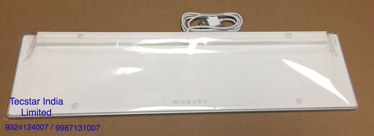 RebeccaTecstar's tweet photo. Apple Wired USB Keyboard
Price-4000
Technical Specification :
Elegant,ultra-thin anodized aluminium enclosure 
Low profile keys that provide a crisp, responsive feel
 2 x USB ports Suitable for use with any Mac OSXv10.6.8 or later with a USB 1.1 or 2.0 port
contact num-9324124007 https://t.co/uwJ0NyGGaC