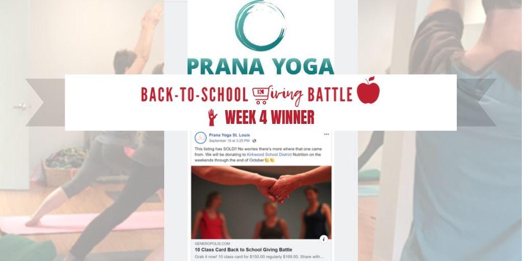 kwoodschools's tweet photo. Congrats #PranaYoga for setting the record on the highest-valued single item sold on @generopolis for #KSDNOW yet! Next week's theme is Championship Week & we look forward to awesome deals that #BleedBlue while also raising serious $GREEN for our district kids! #FightHunger https://t.co/xK6mmx5qMm