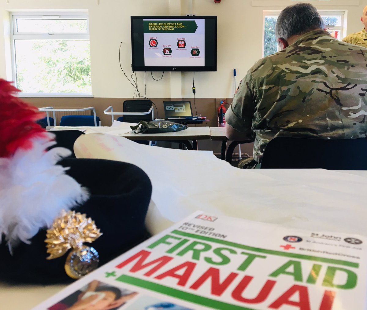 As a Cadet Force Adult Volunteer we are all First Aid at Work qualified for FREE! Requalification  training ongoing this weekend at #otterburn @ACFA_FirstAid <a href="/ACF_Firstaid/">Capt David R Slater</a> #FirstAid