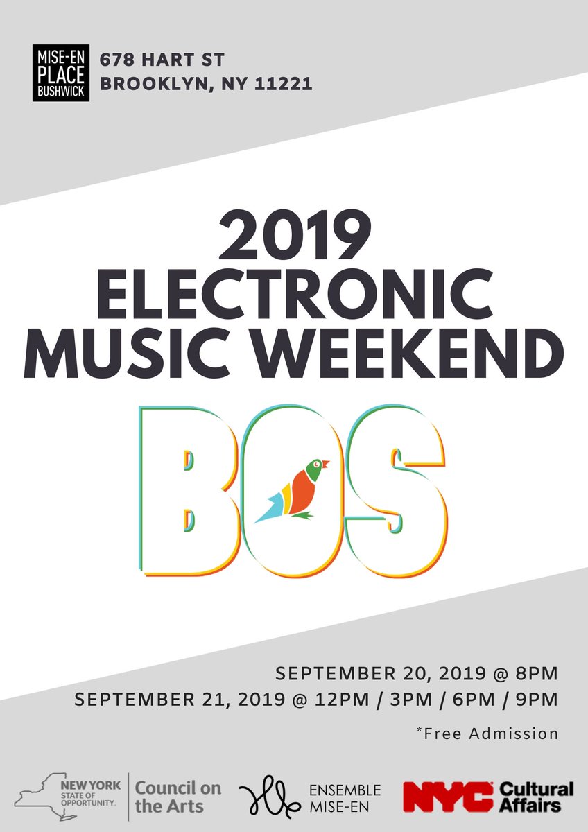 BOS 2019 (9/20-21) &amp; Announcing Call for Scores "MISE-EN MUSIC FESTIVAL 2020" (Deadline: 12/2) - eepurl.com/gD58hT