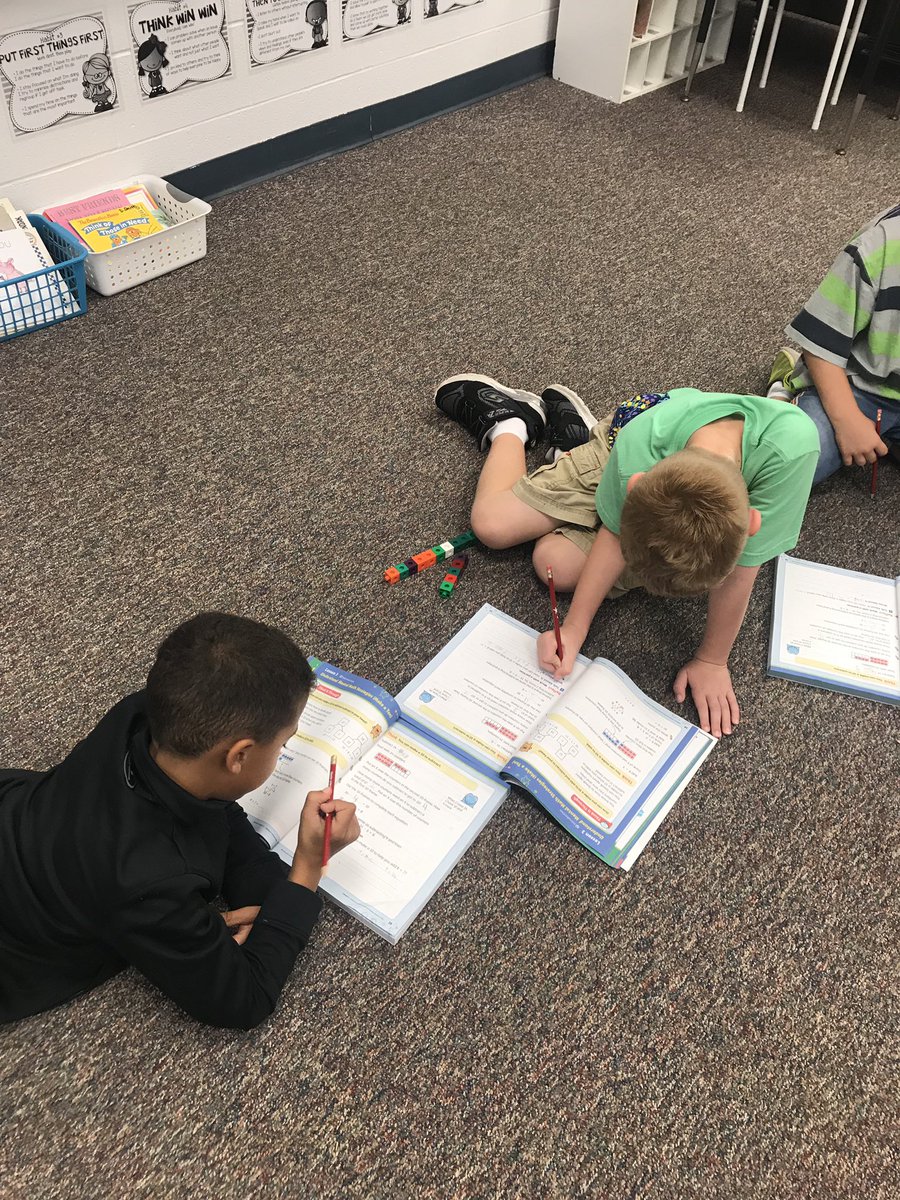 Mrs. Spann’s class working on partner math.