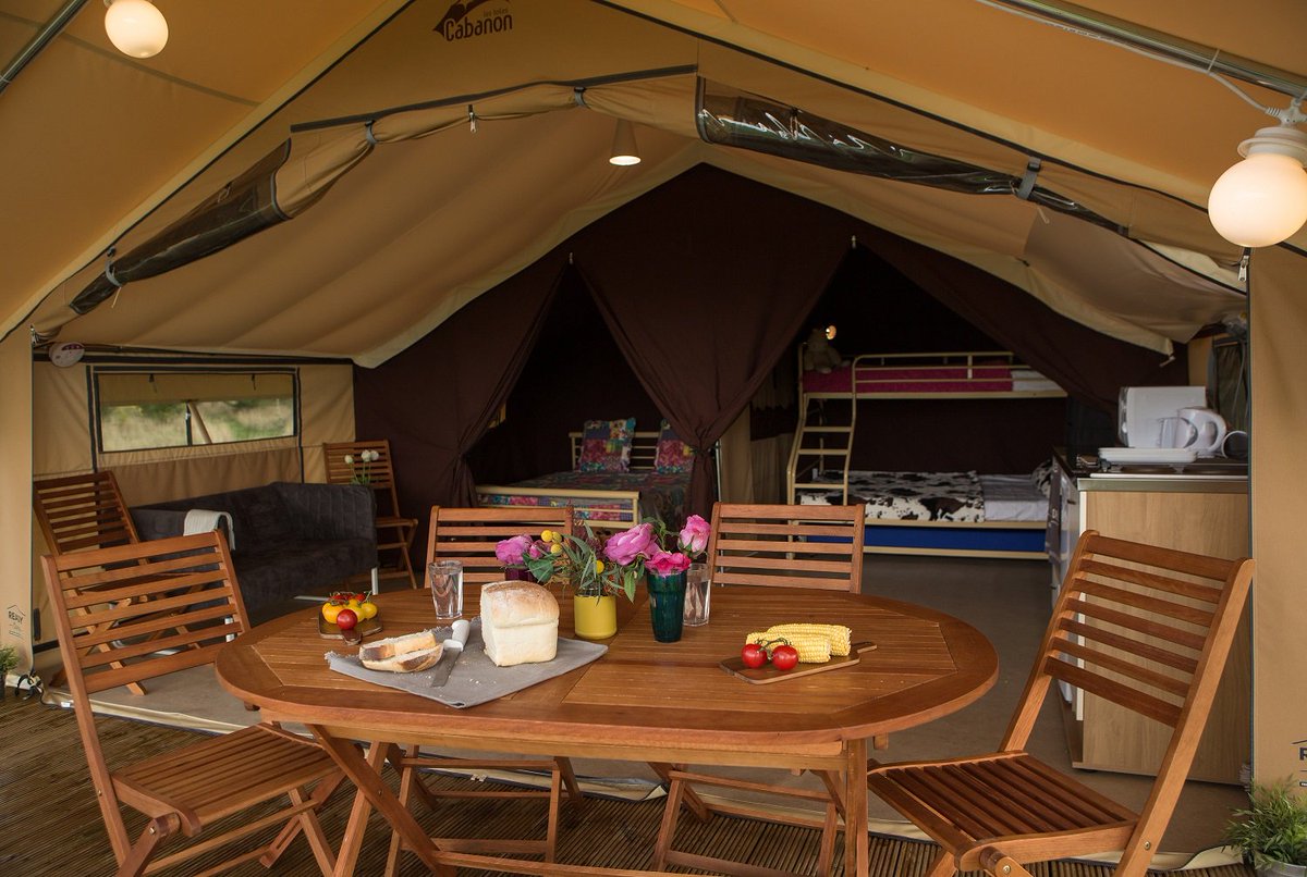 ReadyCampUK's tweet photo. The perfect combination of homely luxury and rustic #outdoor #adventure, our glamping safari tents bring you the best of both worlds! Find out exactly what's included via our FAQs: https://t.co/8Of17tovUN https://t.co/5zJZRa71KX