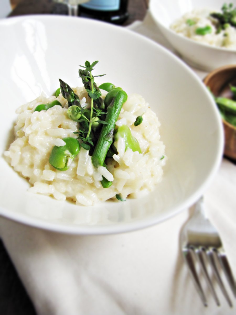 DiningCooking's tweet photo. Spring #Risotto with Peas, Favas, #Asparagus, and #Mascarpone
#FavaBean #Garden #Italian #Pea #Pecorino #Rice #SpringRisotto
https://t.co/l1ovqTLg3G
. https://t.co/pNEAqUlZmX
