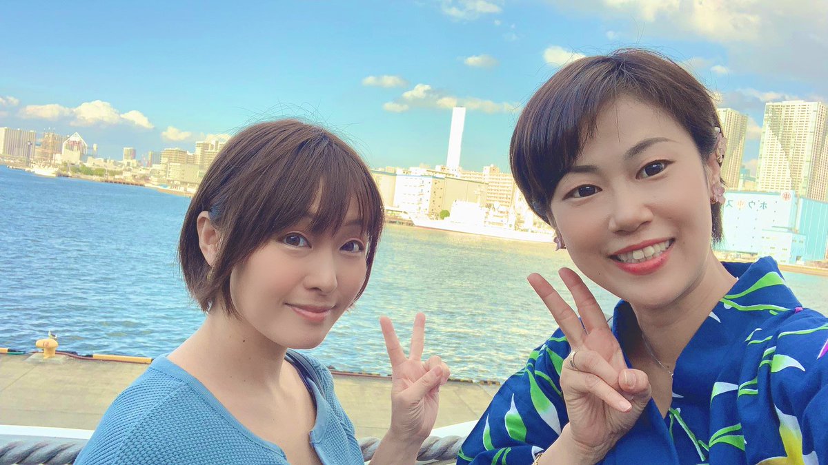 中西悠 ナカニシハルカ 先日の納涼船までの浴衣デートのお相手は 繭井遥ちゃん Mayuisan でしたー Wはるか会 稲庭うどん 海 スイーツのハシゴ どや 良いだろう