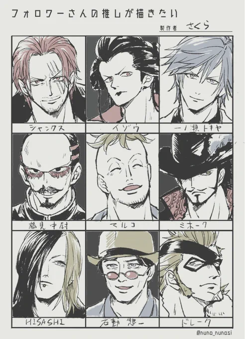 #フォロワーさんの推しが描きたい
ありがとうございましたっ南部さんワンピ枠に入ってしまって申し訳ない? 