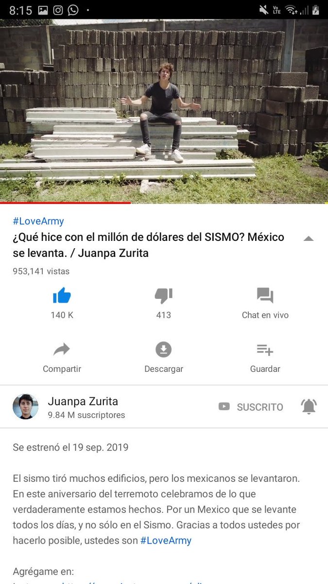 Ya más cerca de ese Millón @ElJuanpaZurita 🤯👏🏻👏🏻

#LoveArmyMexico 
#MexicoSeLevanta