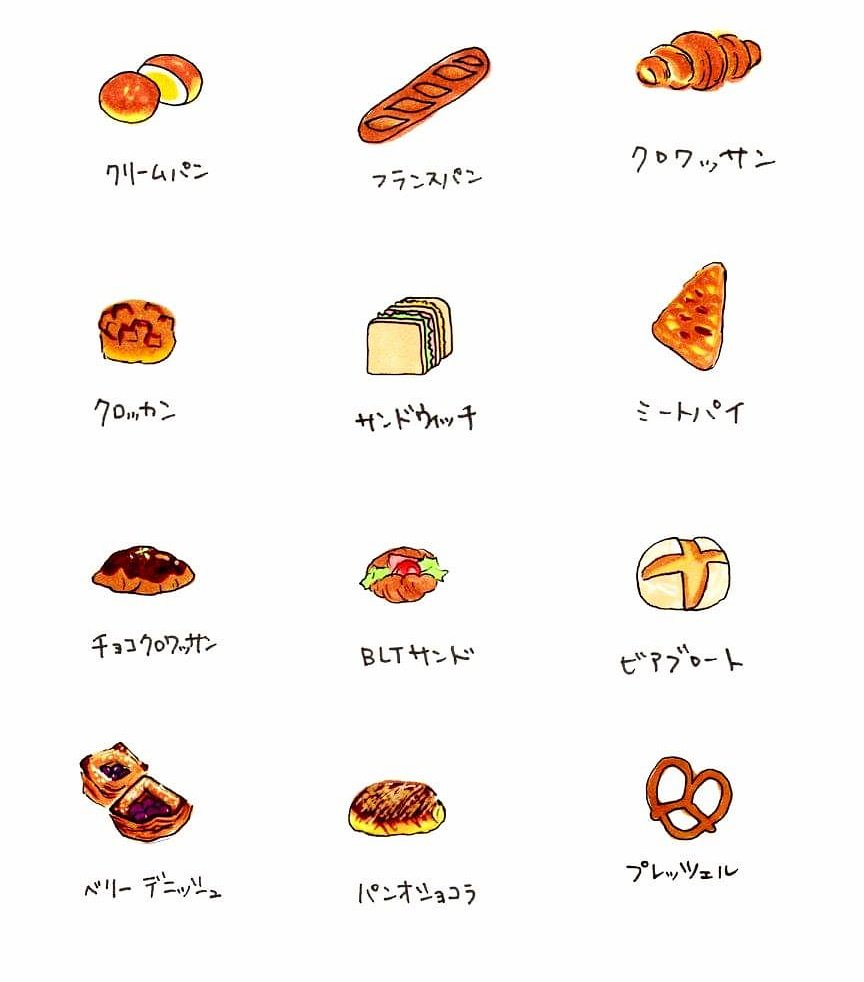 Yu Pop ゆうちゃん先生 Na Twitteri Googleトップ画面がパンだったのでパンの手描きイラストを ੭ ੭ ポストカード Minneで販売中 パン プレッツェル クリームパン イラスト パン雑貨 パンモチーフ 食べものモチーフ パンポストカード