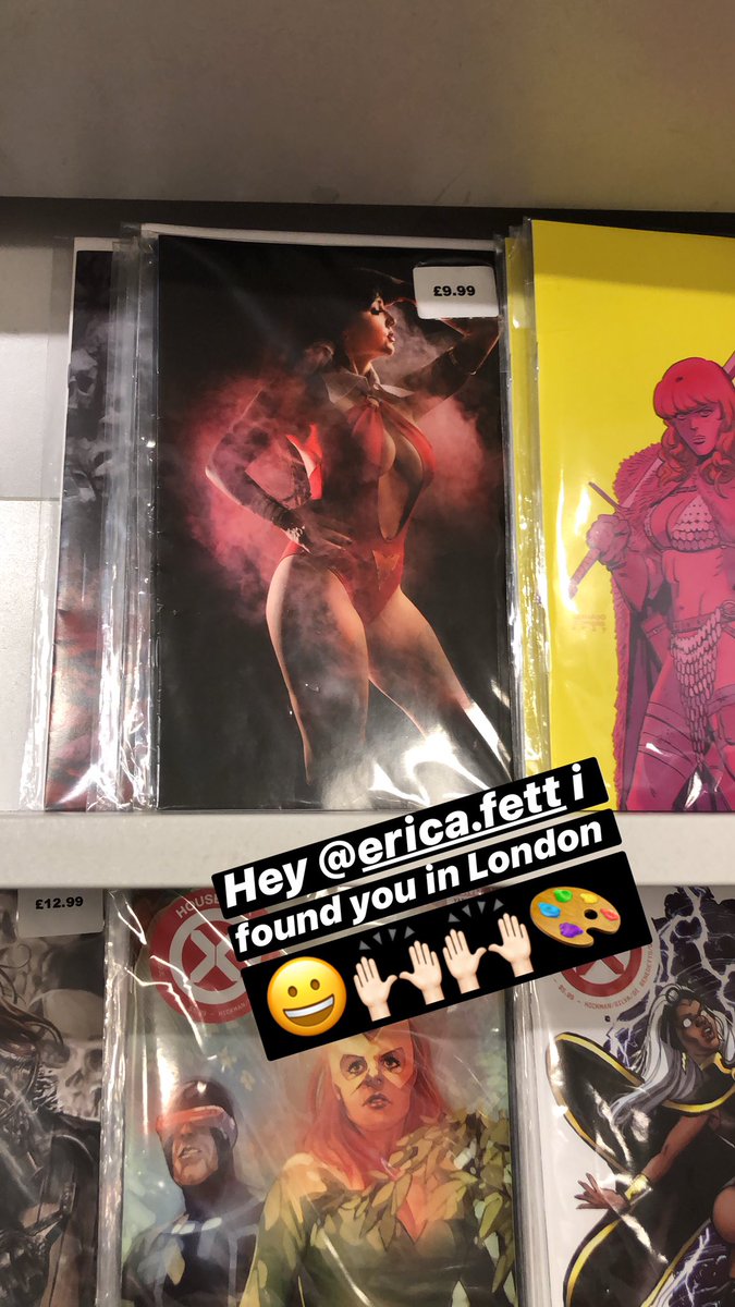 theartofmathew's tweet photo. @ericafett i found you in London in Forbidden Planet haha 🎨🙌🏻😀 #variantcovers #vampirela #ericafett https://t.co/1AIZMaVrGd