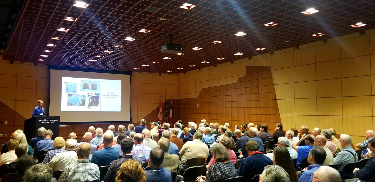 FortTiconderoga's tweet photo. The 16th Annual #SeminarontheAmericanRevolution begins this morning @FortTiconderoga with @querythepast Patrick Lacroix presentation Promises To Keep: French-Canadian Soldiers of the Revolution, 1775-1783. #ticonderoga #AmerRev https://t.co/yD1fnyxxP7