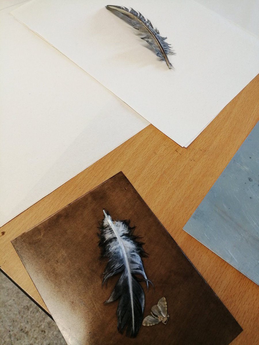 AntMottershead's tweet photo. Mono Print in full swing today @SidneyNolanTrst #TheRodd #SidneyNolan #Herefordshire https://t.co/uvOpUi4ILu