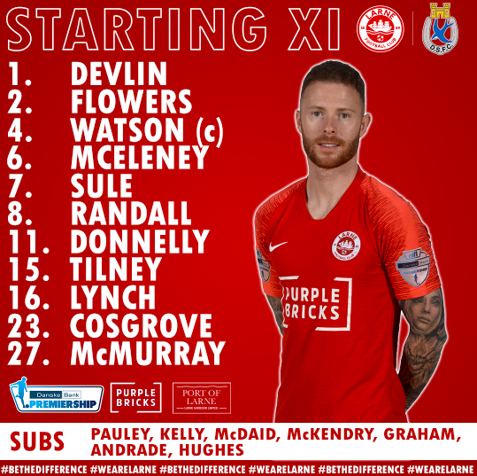 larnefc's tweet photo. The team news is in, as we welcome @DgnSwifts for today's Danske Bank Premiership encounter. 

Harry Flowers makes his first league start, while Conor Devlin returns from injury. Fuad Sule also comes back into the starting XI.

Kick-off at Inver Park is 3pm. https://t.co/Q4SUWnazKl