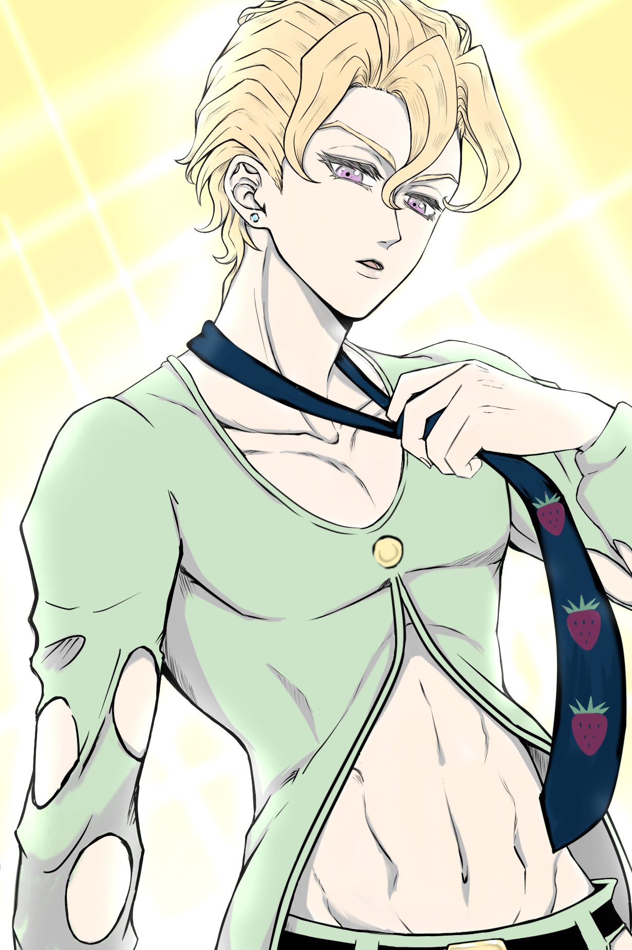 تويتر 久丸 على تويتر 新規描き下ろしイラストのパンナコッタ フーゴが最高に素敵で ネクタイ緩めるとか 最高 T Co Kpzrmdb6zc