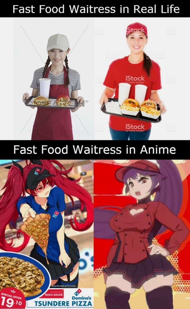 Hunting Anime On Twitter Fast Food Waitresses In Real Life Vs Anime If Only 2d Girls Were Real I Bet You Ll Be Amazed If You Go Here Https T Co S0znbeeg3r