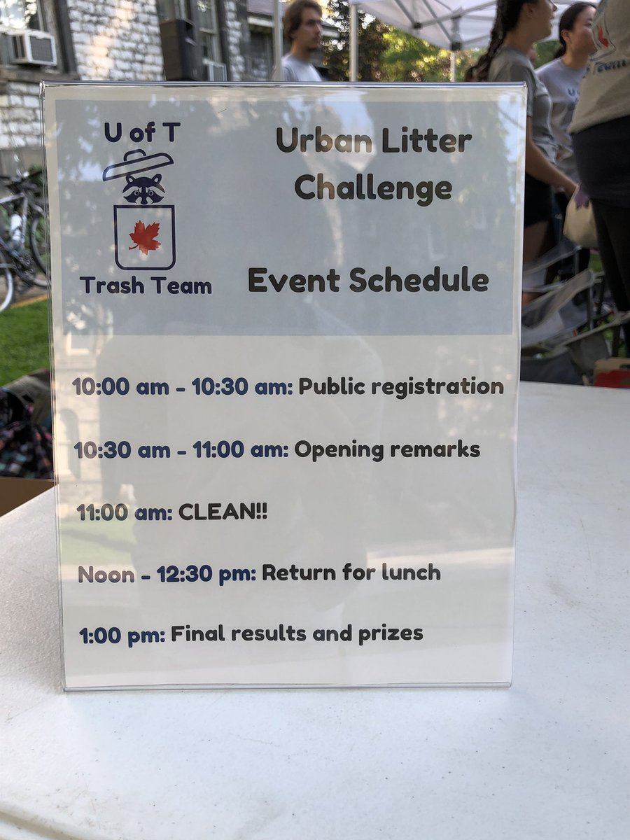 UofTTrashTeam's tweet photo. Cleanups are happening around the world for #InternationalCoastalCleanupDay2019! Here we are in Toronto ready for our #UrbanLitterChallenge. Join us! It’s not too late :). #signuptocleanup @UofT @PortsToronto @ChelseaRochman https://t.co/qyqoH0Vkdz