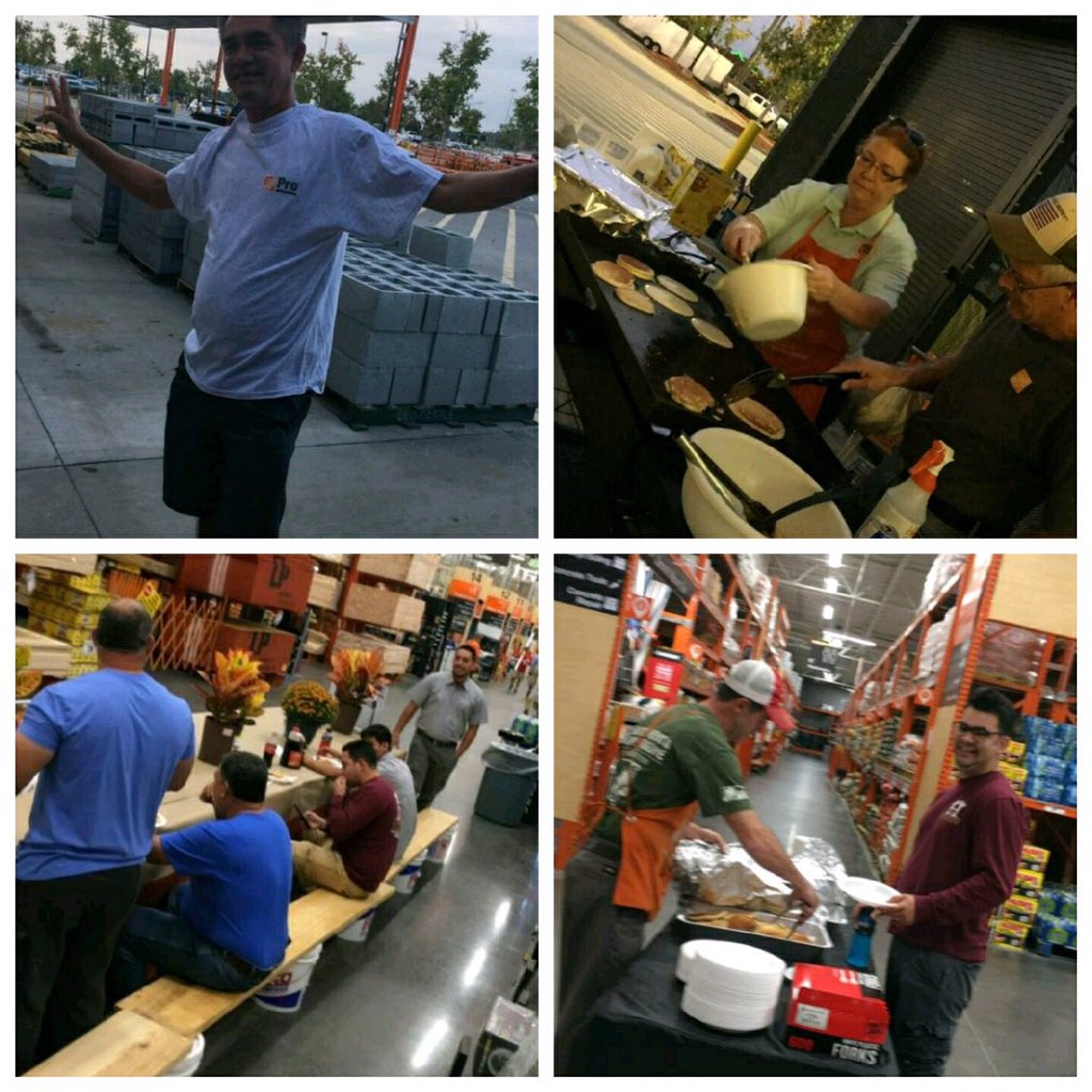 👀 PRO DAY💲🛠  at 1770! SM Young up before the 🐓prepping 
for the event! 🥞☕️PRO DS Perry continues to serve our “PRO’s”.
One PRO took time to model his new shirt!👍👏<a href="/derekfleming/">Derek Fleming</a> <a href="/larenayoung21/">Larena</a> <a href="/Samiamndosta/">Sam Barber</a> <a href="/tfender13/">tabatha fender</a> @Martrij1770 <a href="/billy_hobgood17/">Billy Hobgood</a> <a href="/JFields_THD/">Jake Fields</a>