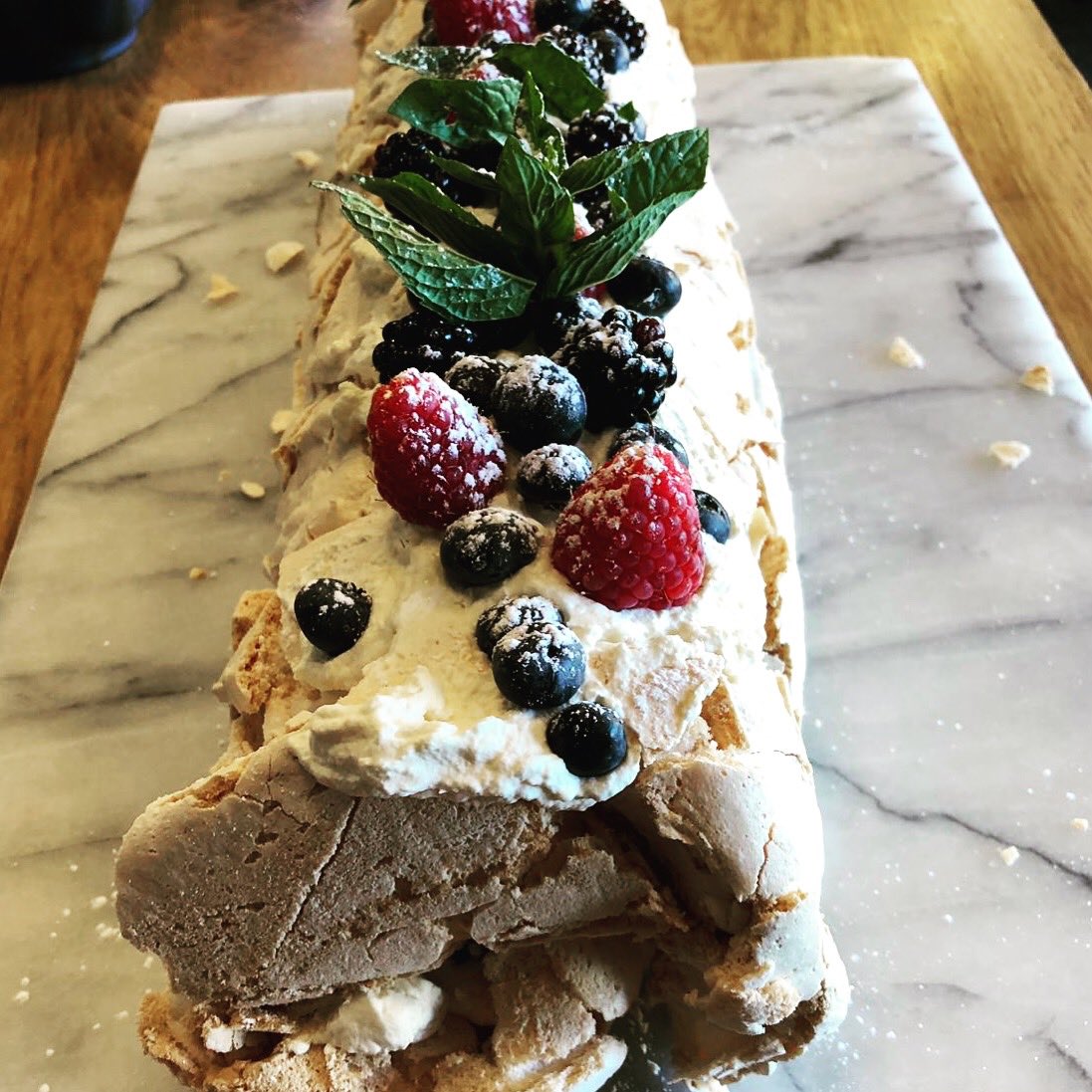Pokusevskis's tweet photo. She’s back!
#RolledPavlova #HomeMade #GoZoz #HeatonMoor https://t.co/fQBd8WkfXK