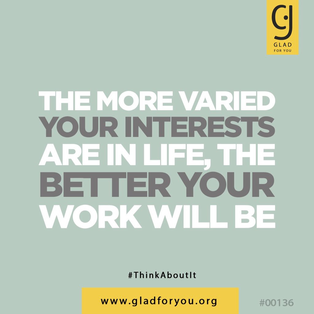 projectgladforu's tweet photo. #Interests #Hobbies #Likes #Varied #Better #Work #Innovative #Creative #ConnectTheDots #ThinkAboutIt #GladForYou #ProjectGladForYou https://t.co/CYMbzblO7G