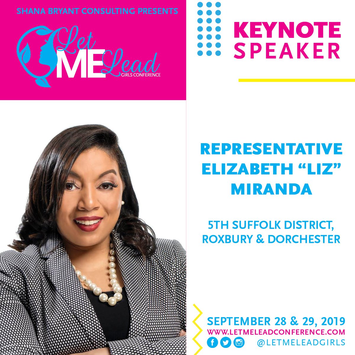 We're lucky to have Rep. Liz Miranda as our second keynote speaker. Thank you, @RepLizMiranda for supporting young women and girls.
