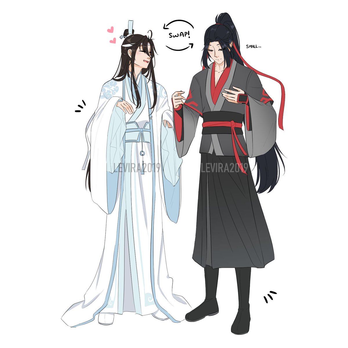 Lev Pride Month Wangxian Outfits Mini Series 1 3 Clothes Swap With Wwx In Lwj S Oversized Robes Lwj Really Doesn T Look Like Himself Without This Forehead Ribbon Wangxian Wwx Lwj