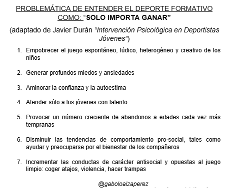 gaboloaizaperez's tweet photo. 🏀🏀7 conflictos generados por entender el deporte formativo como "SÓLO VALE GANAR":
-Pérdida de espontaneidad
-Miedos/ansiedades
-Disminución confianza
-Muchos se quedan en el camino
-⬇️ comportamiento prosocial

¡¡Competición como herramienta, no como fin!! https://t.co/oByHc8JSu8