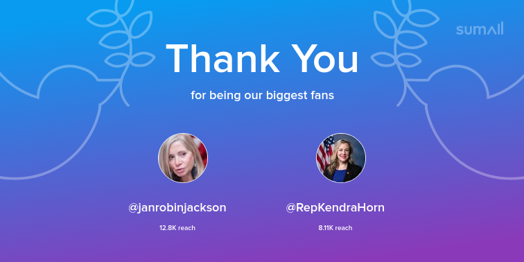 AFRFarmOrg's tweet photo. Our biggest fans this week: janrobinjackson, RepKendraHorn. Thank you! via https://t.co/2GExxCSnA5 https://t.co/XlHMwvow9a