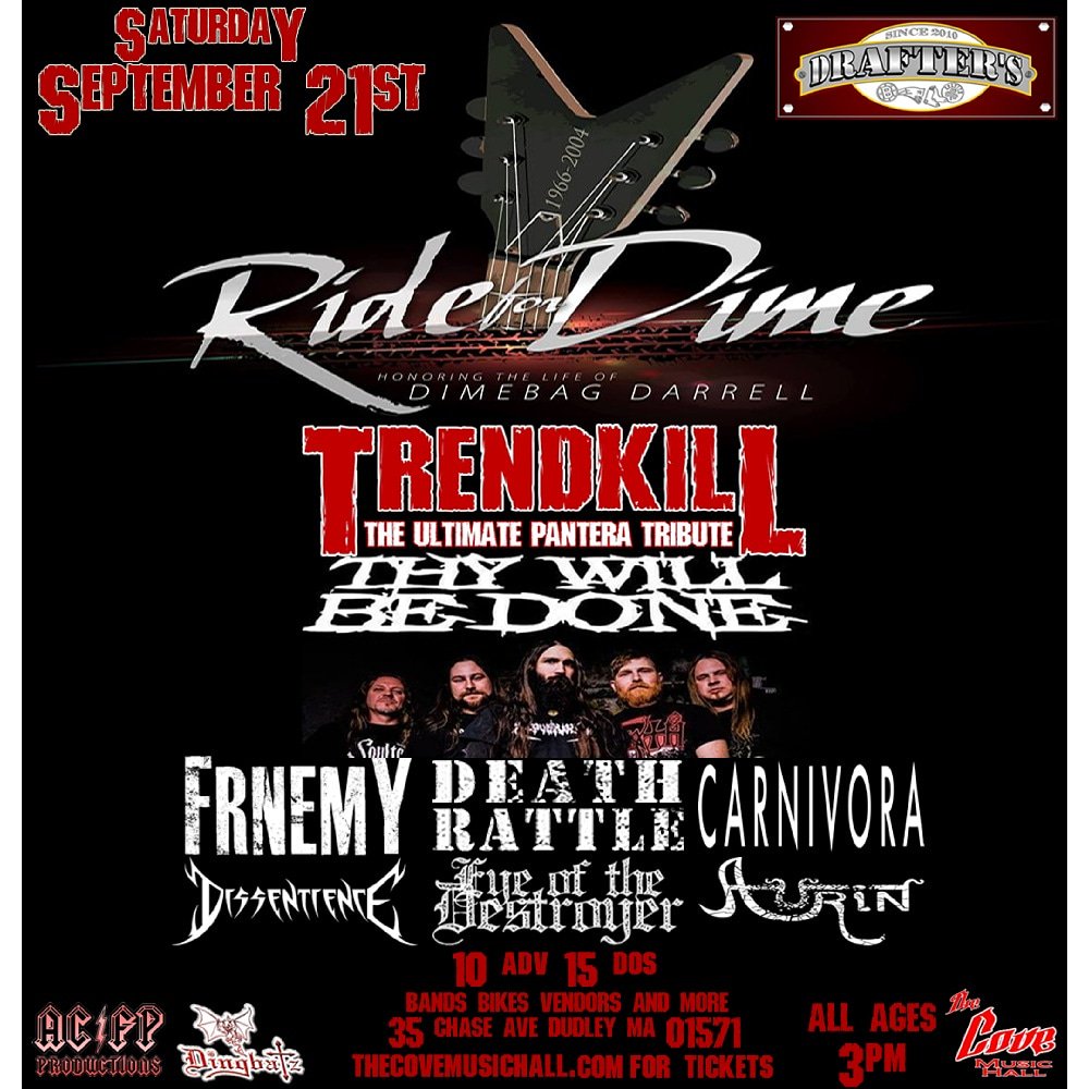 DeathRattle1's tweet photo. Today we rage at the Ride for Dime! Come on out and celebrate! Great bands all day! We're on around 5:00! https://t.co/T04A1Meon4