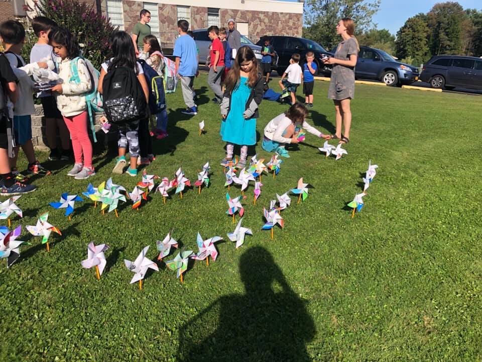 Our kids connection kids celebrated international day of peace today (a day early) by creating and planting peace pinwheels! #InternationalDayOfPeace