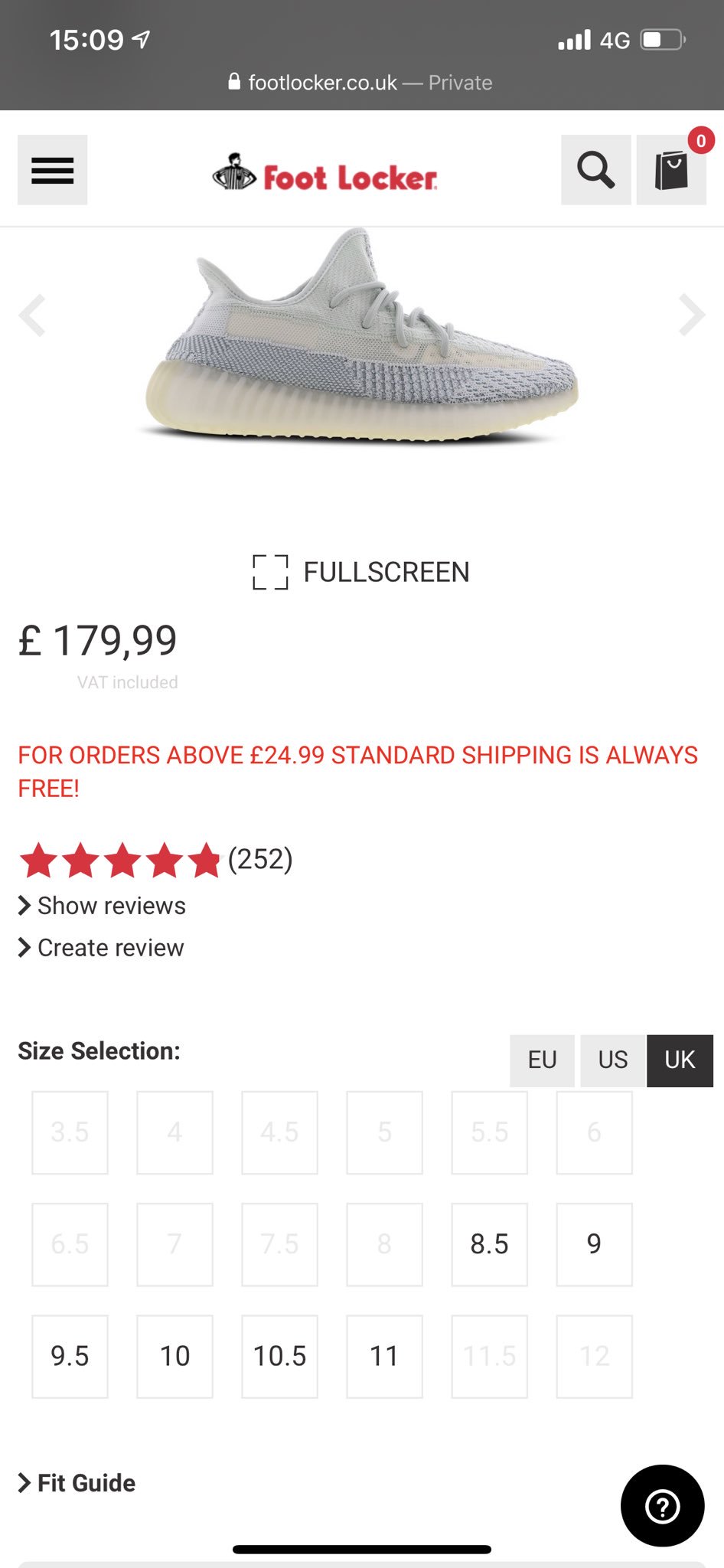 cloud white yeezy footlocker