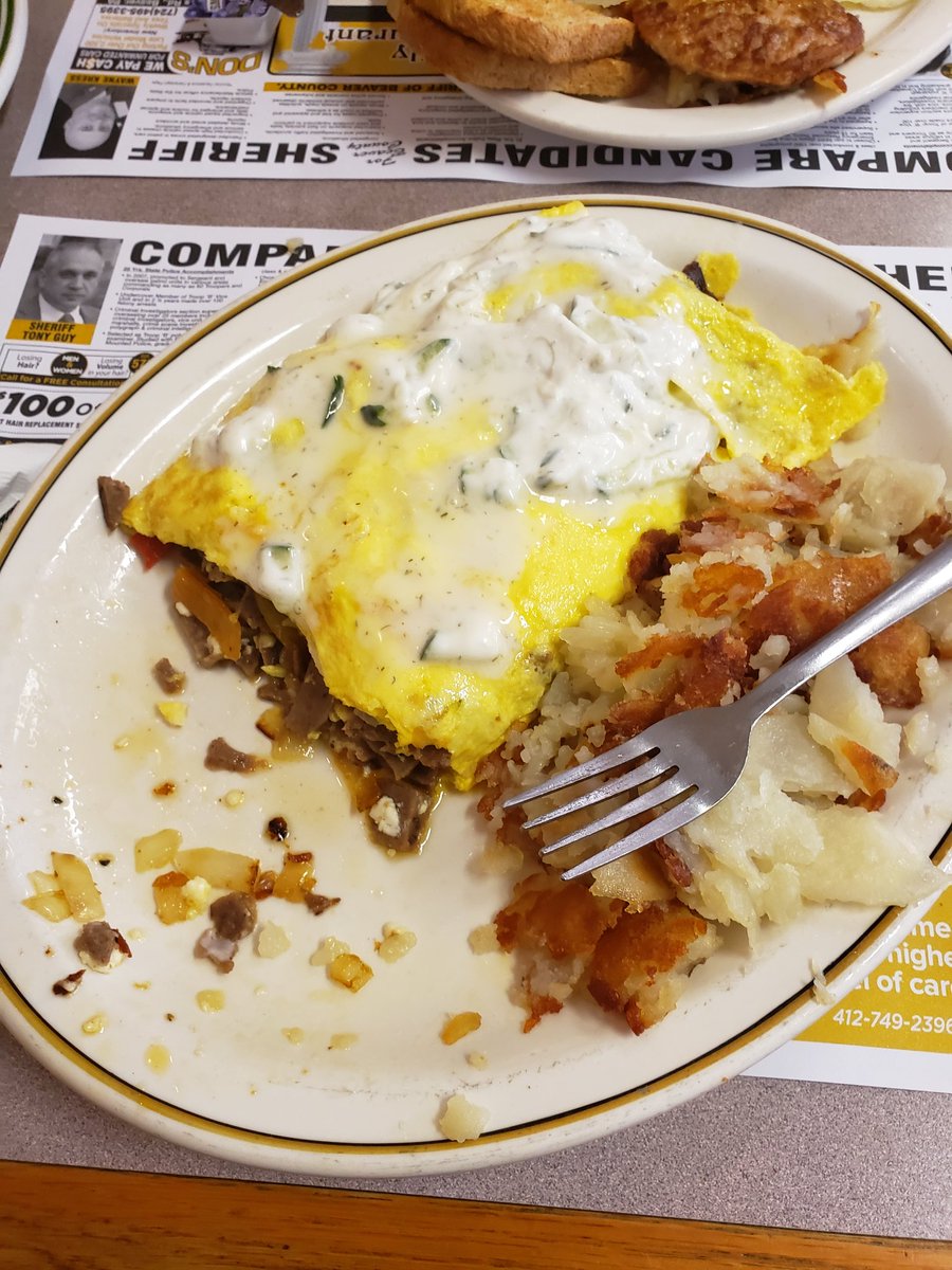 mrhamttv's tweet image. One of the biggest reasons I love beaver county pennsylvania a gyro omelet from Athens restaurant in beaver falls pa