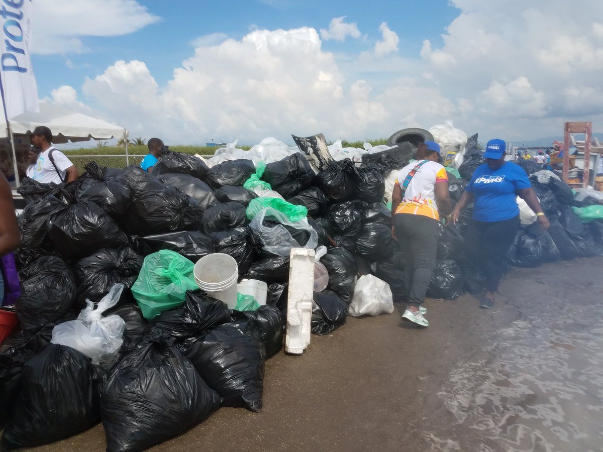 Pile is growing #ICC2019 #beachcleanupja