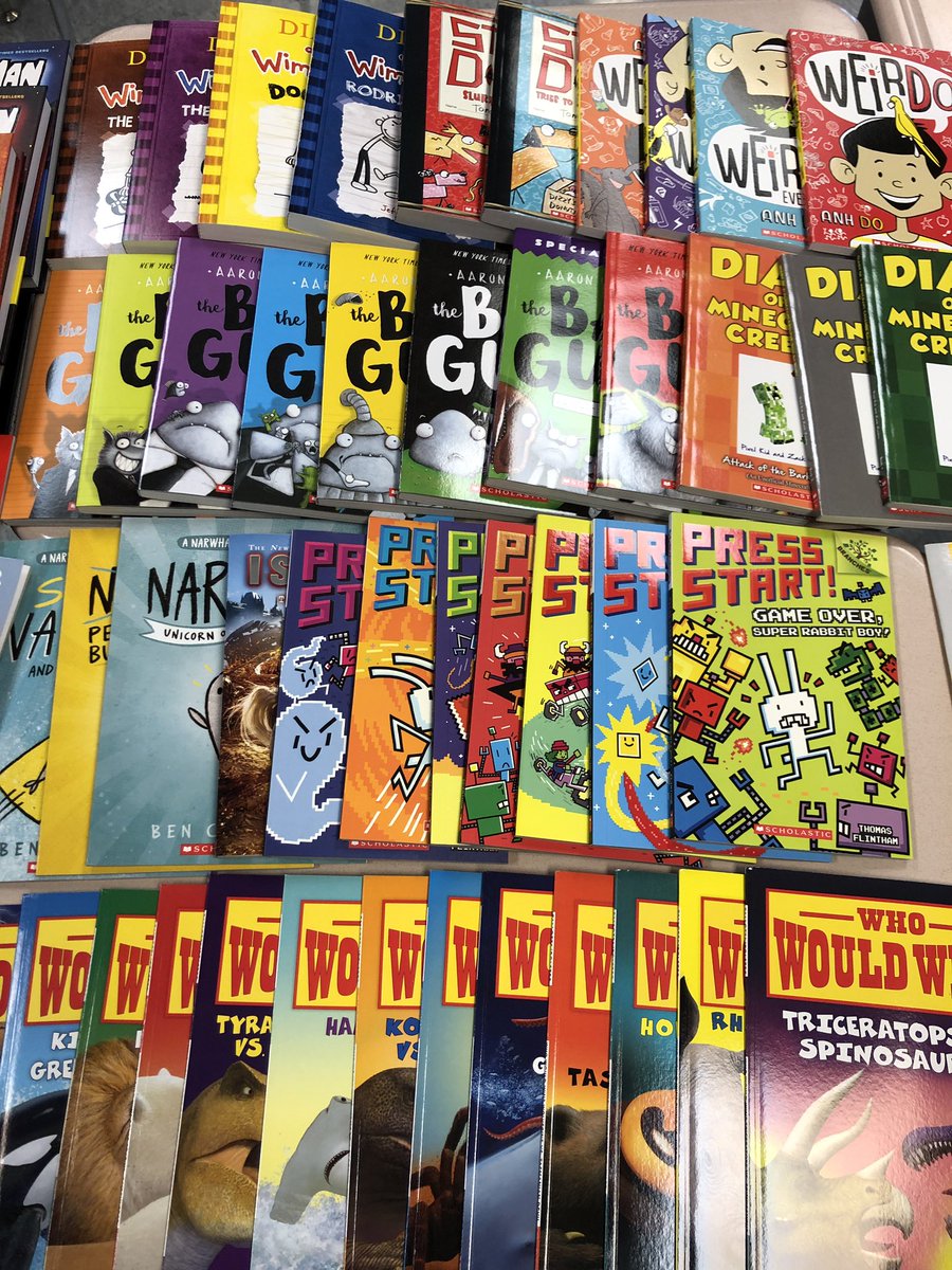 primarilypnguin's tweet photo. So blessed with receiving the Patterson Grant! I purchased 70 books for my students to explore and read! Thank you so much! @MeadeHgtsAACPS #pattersonpartnership #scholasticbookclubs #aacpsawesome https://t.co/pxubwMtOmi