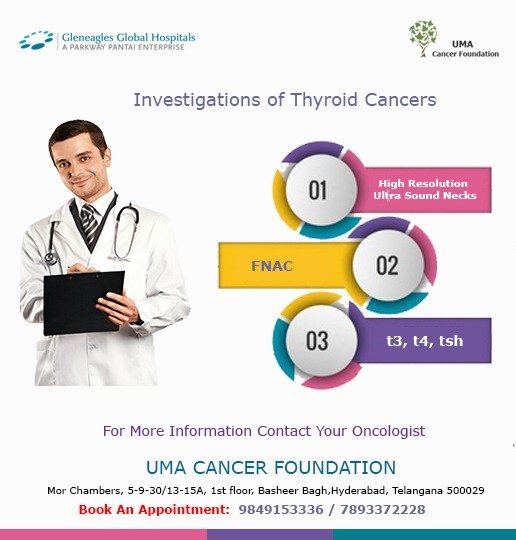FoundationUma's tweet photo. #Thyroid_cancer isn't common, so your doctor may investigate other causes of your signs and symptoms first. Book An Appointment with your Oncologist
Visit @ https://t.co/Ejma5uFYbd
Call: 9849153336
#Robotic_Surgeon
#keyhole_Surgery
#Cancer
#Oncology_Surgeon https://t.co/XWezhLrvoT