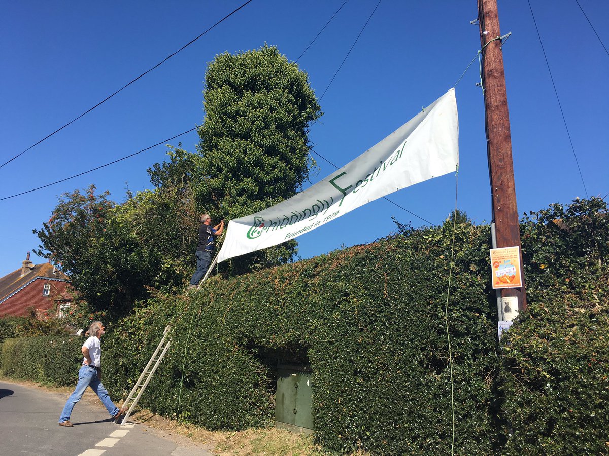 Chiddingly Festival 🍎 (@chiddinglyfest) on Twitter photo It takes a village... the festival marquee and big banner are now up under a beautiful blue September sky and we officially kick off tonight with #comedy from the one and only <a href="/MrAndyParsons/">Andy Parsons</a> doors/bar from 7pm - see you there! chiddinglyfestival.co.uk It takes a village... the festival marquee and big banner are now up under a beautiful blue September sky and we officially kick off tonight with #comedy from the one and only <a href="/MrAndyParsons/">Andy Parsons</a> doors/bar from 7pm - see you there! chiddinglyfestival.co.uk