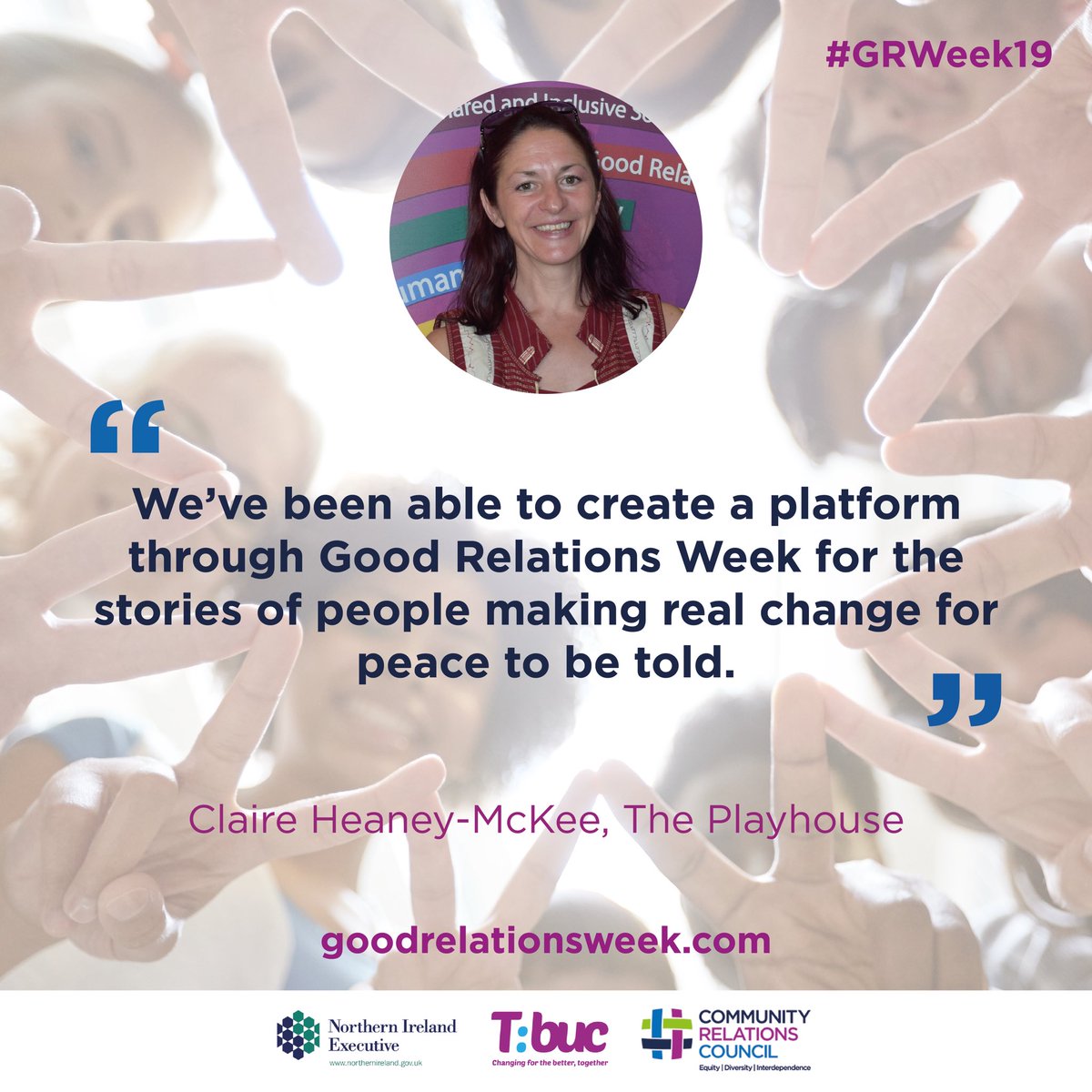 NI_CRC's tweet photo. “We’ve been able to create a platform through Good Relations Week for the stories of people making real change for peace to be told...” #GRWeek19 https://t.co/tBF6ra2Cg9