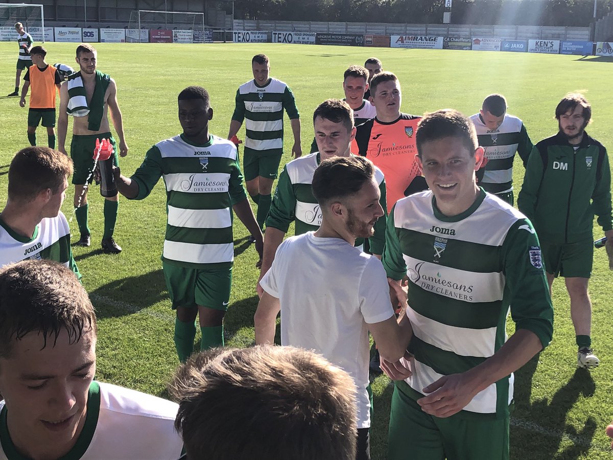 <a href="/hexhamfc/">Hexhamfc</a> leaving Croft Park after a hard fought win in <a href="/nfalliance1890/">Northern Football Alliance</a> Combination Cup tie v  <a href="/BlythSpartanRes/">Blyth Spartans Res</a>  . <a href="/Callum5Duncan/">Callum Duncan</a> &amp; <a href="/DMabunu/">Dylan Mabunu</a>  on target for Tynedale side