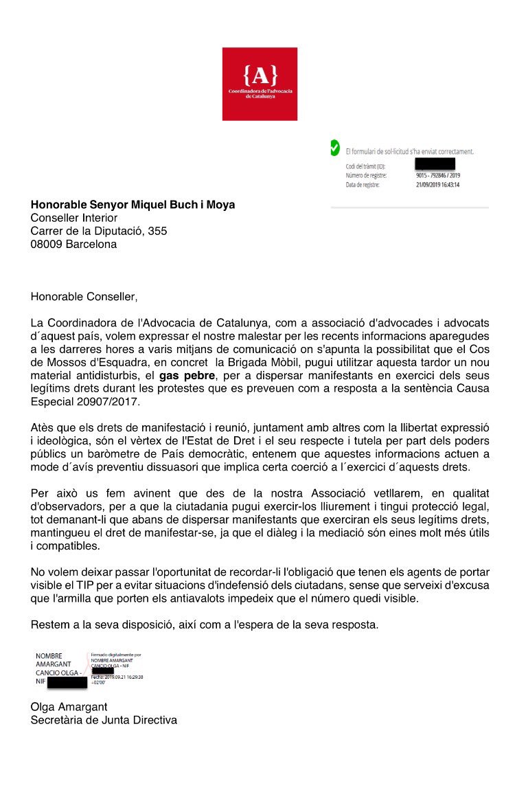 La Coordinadora tweet media