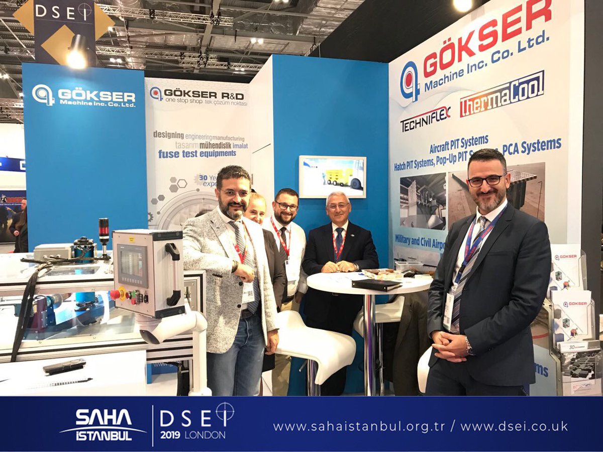 sahaistanbul's tweet photo. SAHA İstanbul olarak,
DSEI Londra (Uluslararası Savunma ve Güvenlik Ekipmanları Fuarı) fuarında bir çok stant ziyareti gerçekleştirdik, yeni işbirlikleri için adımlar atıp, görüşmeler yaptık.
#SAHAİstanbul #DSEI19 https://t.co/wBEeLIjAje