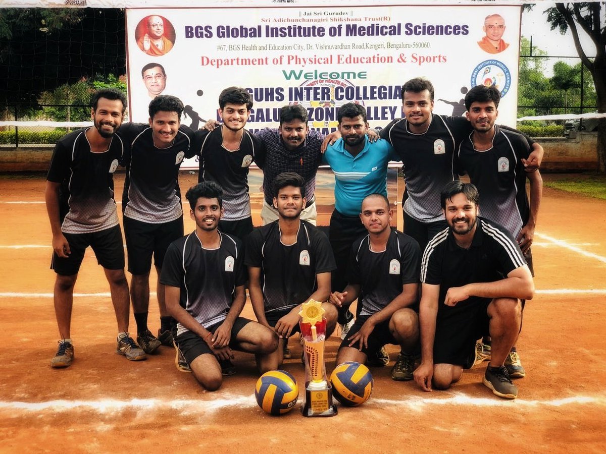 nimmasuraj's tweet photo. Sri Sri College of Ayurveda Men's Team has secured Runners in #Bengaluru Zone Volleyball tournament held at BGS GIMS Medical college & got qualified for State level Inter Zonals ✌️
@SSCASRHOfficial @SriSri @SriSriTattva @ssrvm @SriSri_Hospital
#rguhs #sscasr #srisri https://t.co/QZJTqjtIQj
