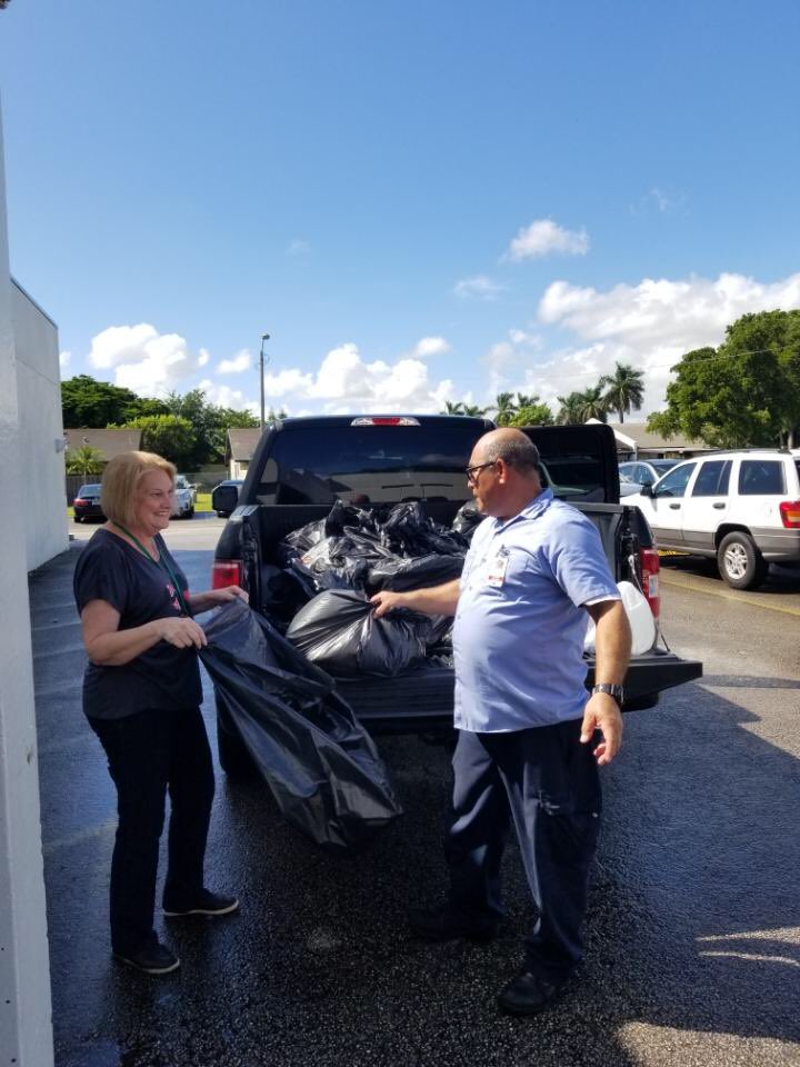btelementary's tweet photo. Our staff getting our donations ready for our friends in the Bahamas. Thank you to law enforcement friends for helping us distribute our donations. #helpthebahamas🇧🇸 @miamisup @MDCPS @MDCPSSouth https://t.co/Q2lmX3HzX1