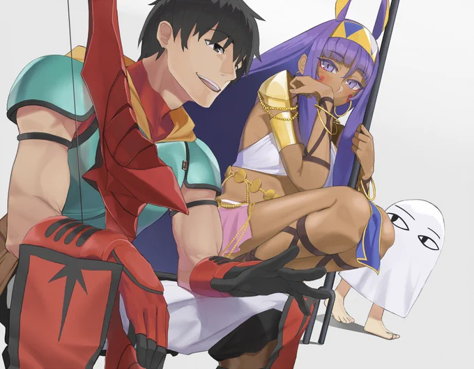 種火周回に行く前のお二人さん
#FGO #FateGO 